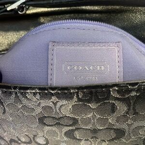 Coach clutch black silver